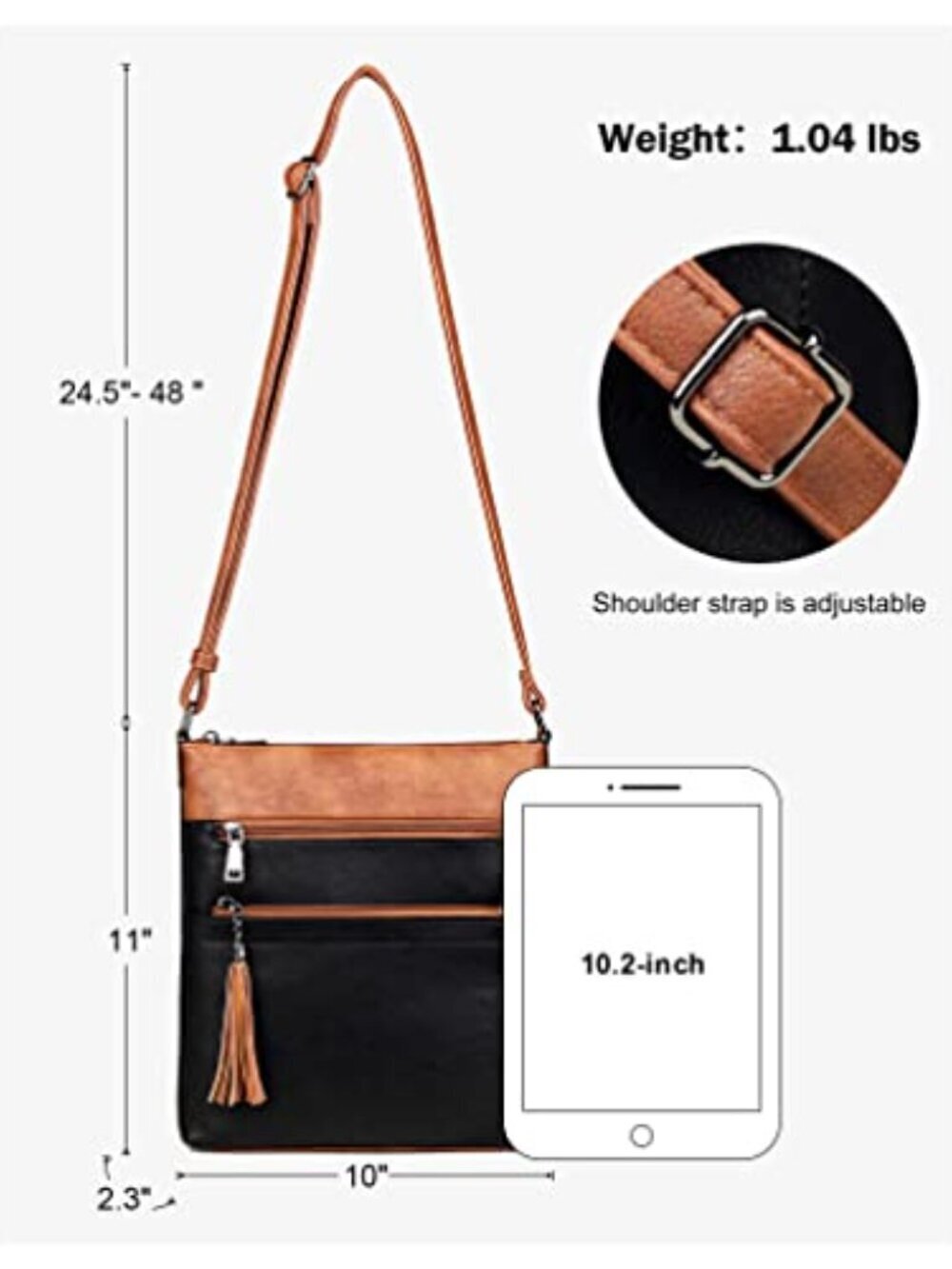 ๐ Crossbody Purses for Women, Multi Pocket Casual Crossbody Bag, Adjustable - Picture 4 of 7